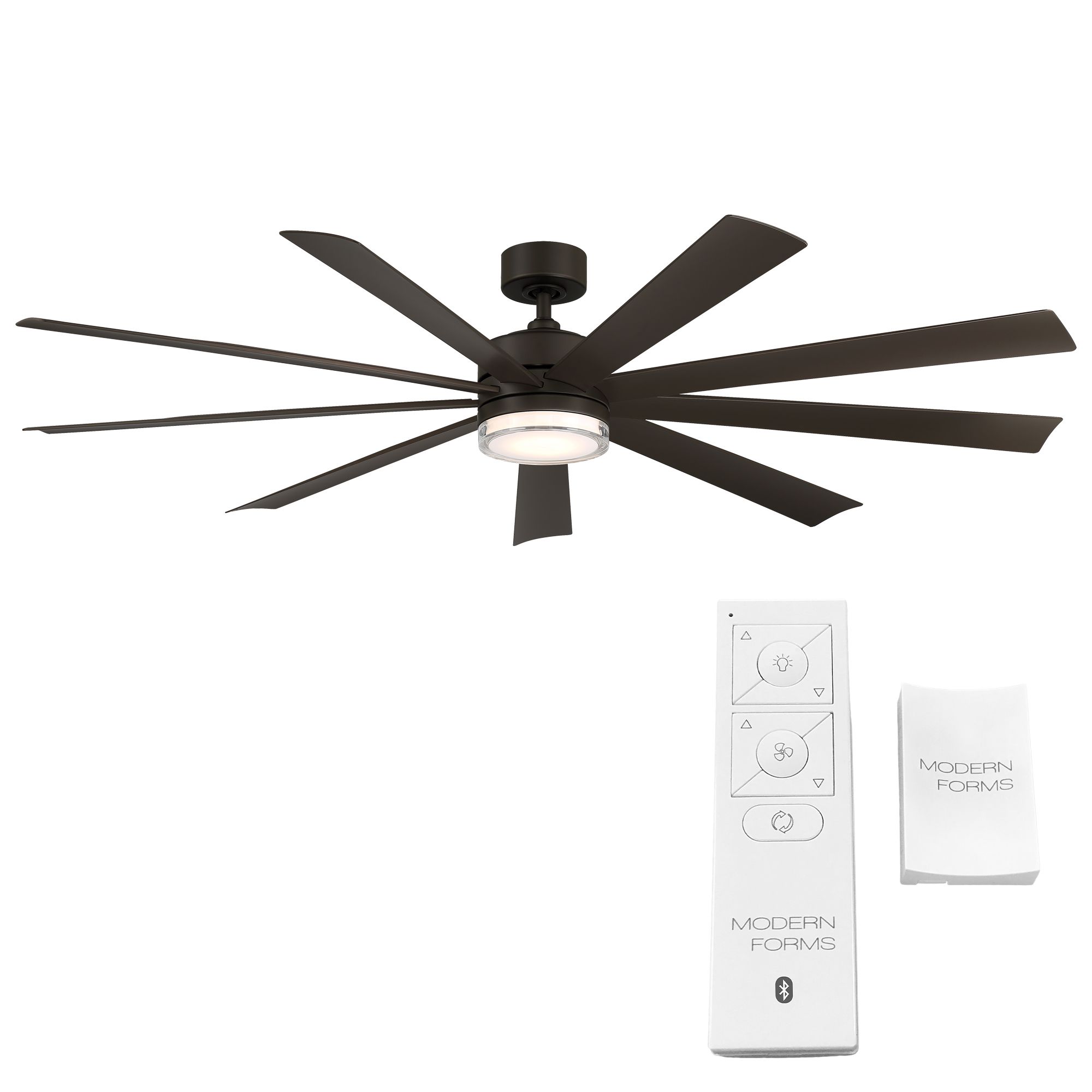 Image 7 72" Modern Forms Wynd XL Bronze 2700k LED Smart Ceiling Fan - Made to Order more views