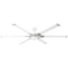 72" Monte Carlo Loft White and Steel LED Damp Rated Fan with Remote