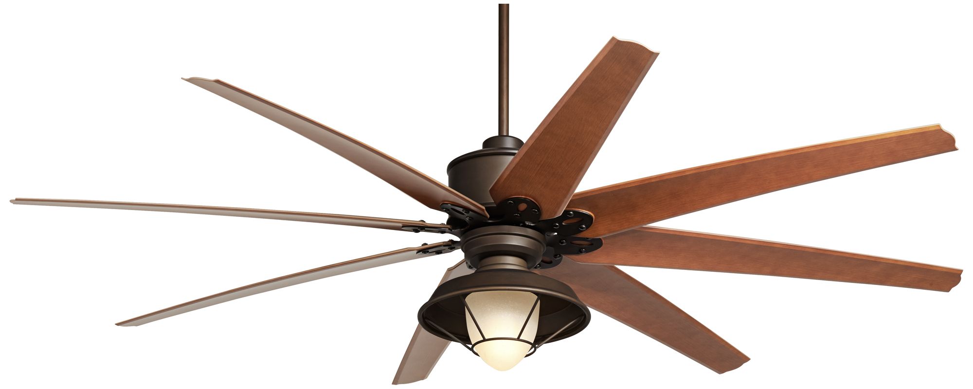 72" Predator English Bronze Large Outdoor Ceiling Fan with Remote