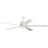 72" Vision 72 Matte White LED Ceiling Fan with Remote
