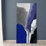 1_72" x 36", Cobalt Abstract A Frameless Tempered Glass Wall Art