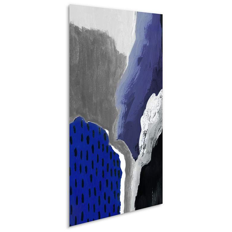 Image 3 72" x 36", Cobalt Abstract A Frameless Tempered Glass Wall Art more views