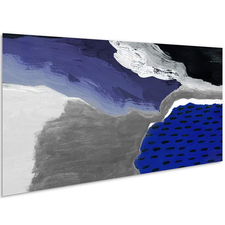Image 5 72" x 36", Cobalt Abstract A Frameless Tempered Glass Wall Art more views