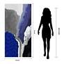 72" x 36", Cobalt Abstract A Frameless Tempered Glass Wall Art