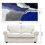 72" x 36", Cobalt Abstract A Frameless Tempered Glass Wall Art