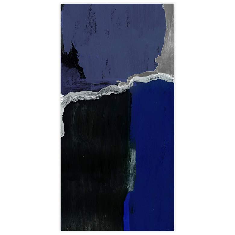 Image 2 72" x 36" Cobalt Abstract B Frameless Tempered Glass Wall Art
