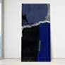 1_72" x 36" Cobalt Abstract B Frameless Tempered Glass Wall Art