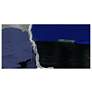 3_72" x 36" Cobalt Abstract B Frameless Tempered Glass Wall Art more views