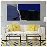 4_72" x 36" Cobalt Abstract B Frameless Tempered Glass Wall Art more views