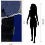 5_72" x 36" Cobalt Abstract B Frameless Tempered Glass Wall Art more views