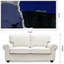 72" x 36" Cobalt Abstract B Frameless Tempered Glass Wall Art