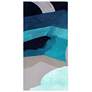 2_72" x 36", Puzzle Blues A Frameless Tempered Glass Wall Art