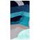 72" x 36", Puzzle Blues A Frameless Tempered Glass Wall Art
