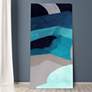 1_72" x 36", Puzzle Blues A Frameless Tempered Glass Wall Art