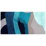 3_72" x 36", Puzzle Blues A Frameless Tempered Glass Wall Art more views
