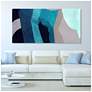 4_72" x 36", Puzzle Blues A Frameless Tempered Glass Wall Art more views