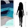 5_72" x 36", Puzzle Blues A Frameless Tempered Glass Wall Art more views