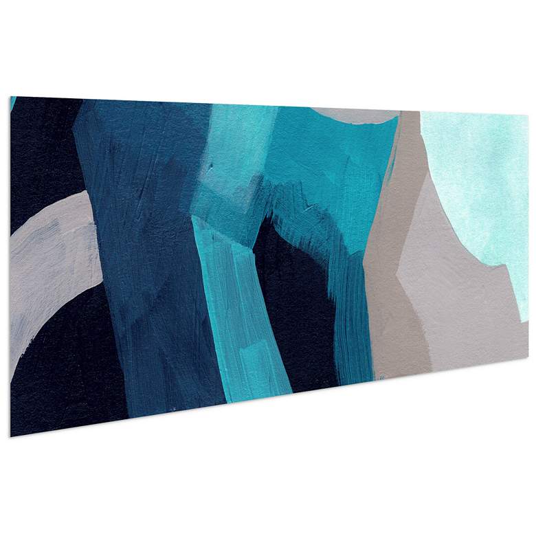Image 6 72" x 36", Puzzle Blues A Frameless Tempered Glass Wall Art more views