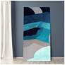 72" x 36", Puzzle Blues A Frameless Tempered Glass Wall Art