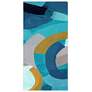 2_72" x 36", Puzzle Blues B Frameless Tempered Glass Wall Art