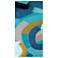 72" x 36", Puzzle Blues B Frameless Tempered Glass Wall Art