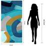5_72" x 36", Puzzle Blues B Frameless Tempered Glass Wall Art more views