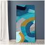 72" x 36", Puzzle Blues B Frameless Tempered Glass Wall Art