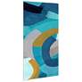 72" x 36", Puzzle Blues B Frameless Tempered Glass Wall Art