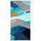 72" x 36", Puzzle Blues C Frameless Tempered Glass Wall Art