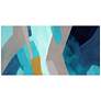 4_72" x 36", Puzzle Blues C Frameless Tempered Glass Wall Art more views