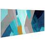 5_72" x 36", Puzzle Blues C Frameless Tempered Glass Wall Art more views
