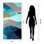 72" x 36", Puzzle Blues C Frameless Tempered Glass Wall Art
