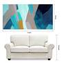 72" x 36", Puzzle Blues C Frameless Tempered Glass Wall Art