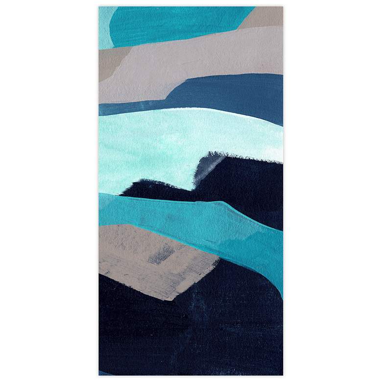 Image 2 72" x 36" Puzzle Blues D Frameless Tempered Glass Wall Art