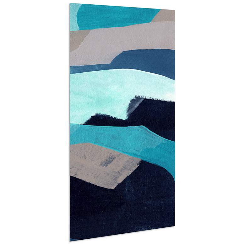 Image 3 72" x 36" Puzzle Blues D Frameless Tempered Glass Wall Art more views