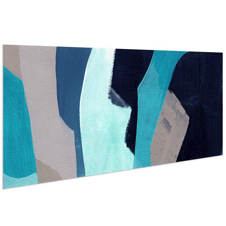 Image 5 72" x 36" Puzzle Blues D Frameless Tempered Glass Wall Art more views