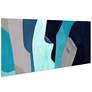 5_72" x 36" Puzzle Blues D Frameless Tempered Glass Wall Art more views