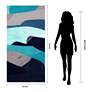 72" x 36" Puzzle Blues D Frameless Tempered Glass Wall Art