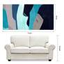 72" x 36" Puzzle Blues D Frameless Tempered Glass Wall Art
