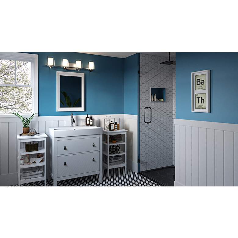 Image 1 Quoizel Kolt 35 3/4" Wide Brushed Nickel 4-Light Bath Light in scene