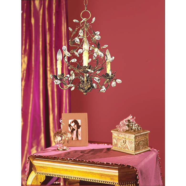 Image 1 Maxim Etruscan Gold 18 1/2 inch Wide Traditional Crystal Chandelier in scene