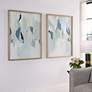 1_Uttermost Seabreeze 42"H 2-Piece Framed Canvas Wall Art Set in scene