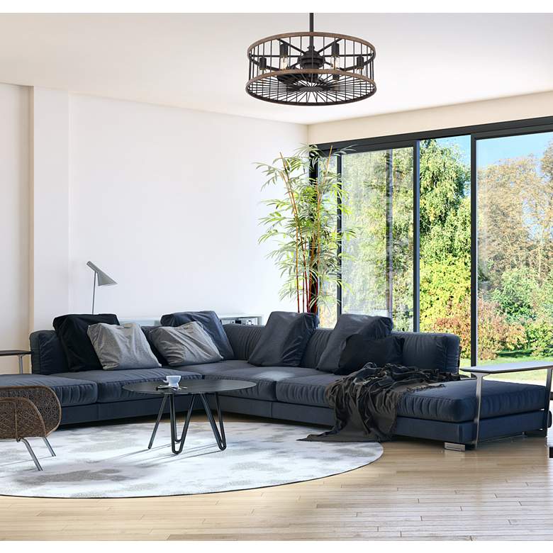 Image 1 26" Savoy House Kona Sapele LED Fan D'Lier with Remote in scene