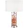 72K85 - 28"H Glass Body Table Lamp with Red Cord (left)