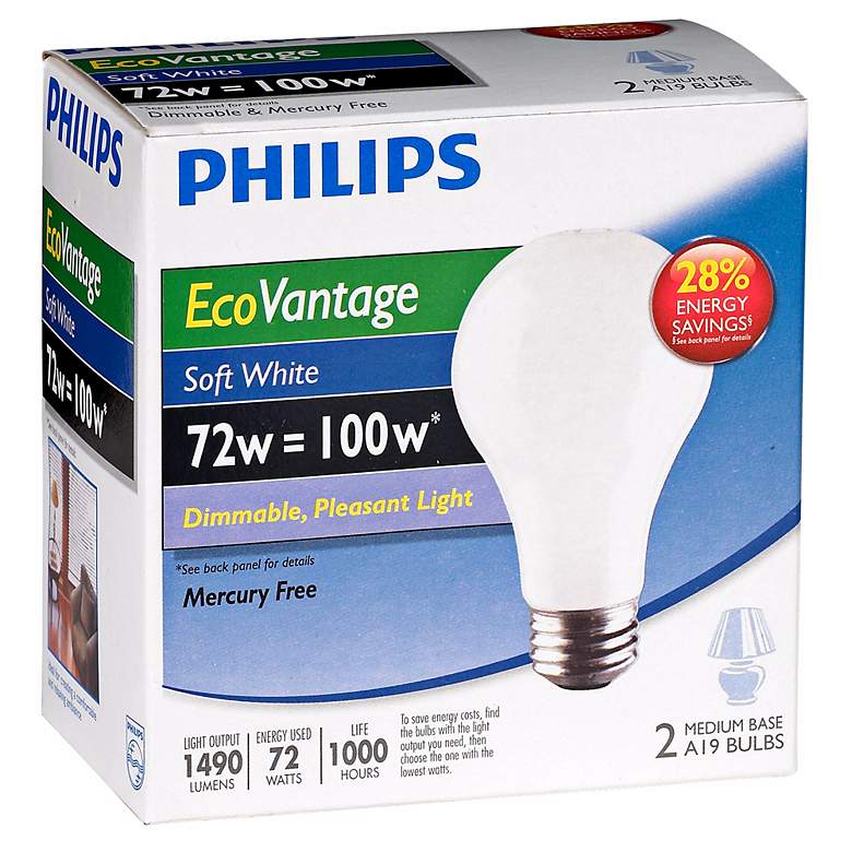 Image 1 72W Equivalent 100 Watt-1490 Lumens Soft White Halogen Bulbs