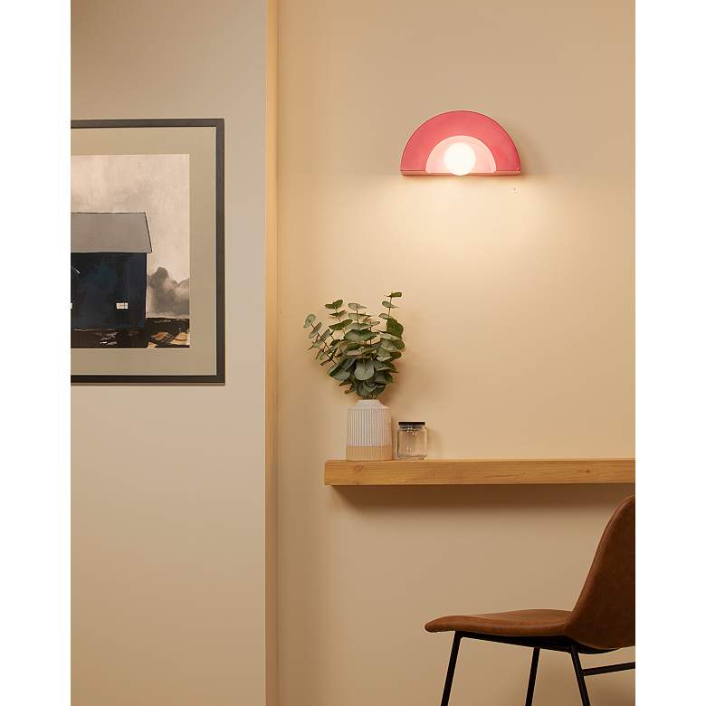 Image 1 Crescent Wall Sconce - Cerise in scene