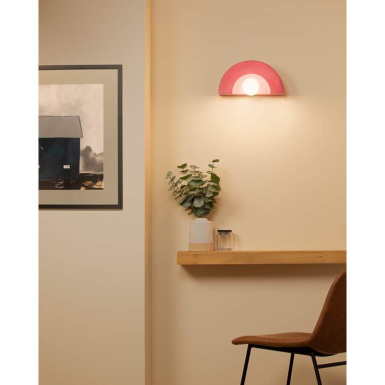 Image 1 Justice Design Ambiance Crescent 6" High Cerise Wall Sconce in scene
