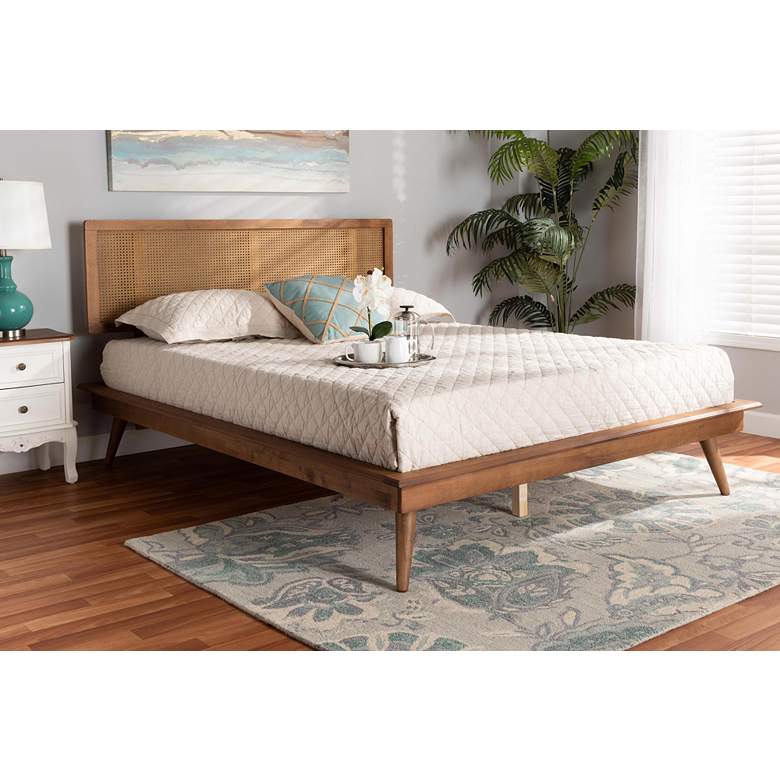 Image 1 Baxton Studio Nura Walnut Brown Full Size Platform Bed in scene