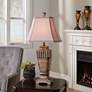 Stylecraft Conway 32" Bronze and Silver Leaf Traditional Table Lamp in scene