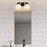 Thumbnail1 of Vaughn 15 1/2" Wide Matte Black 2-Light Wall Sconce in scene